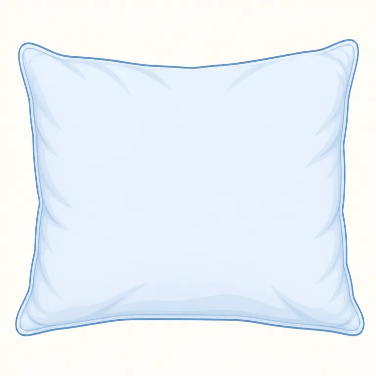 pillow（枕・名詞）の覚え方イラスト — pillow は、就寝時に頭をのせる「枕」を表す名詞として覚えます