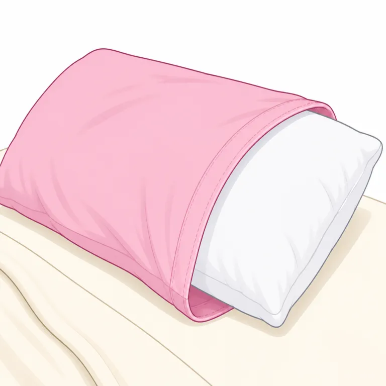 pillowcase（枕カバー・名詞）の覚え方イラスト — pillow＋case の直球な複合語として覚えるのが最短です