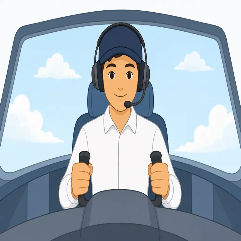 pilot（パイロット・名詞）の覚え方イラスト