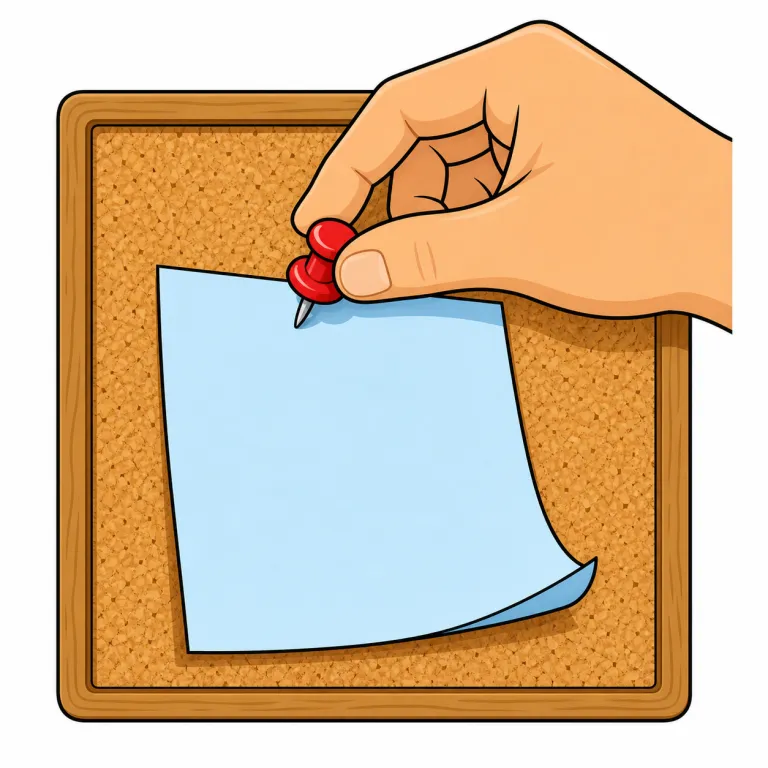 pin（留める・verb）の覚え方イラスト