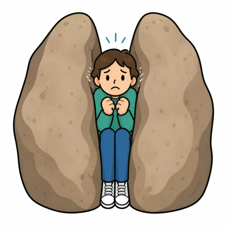 pinch（窮地、苦境・noun）の覚え方イラスト