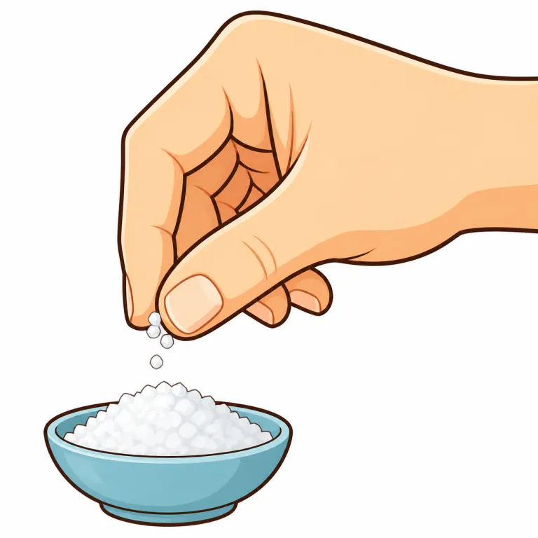 pinch（ひとつまみ、つねり・noun）の覚え方イラスト