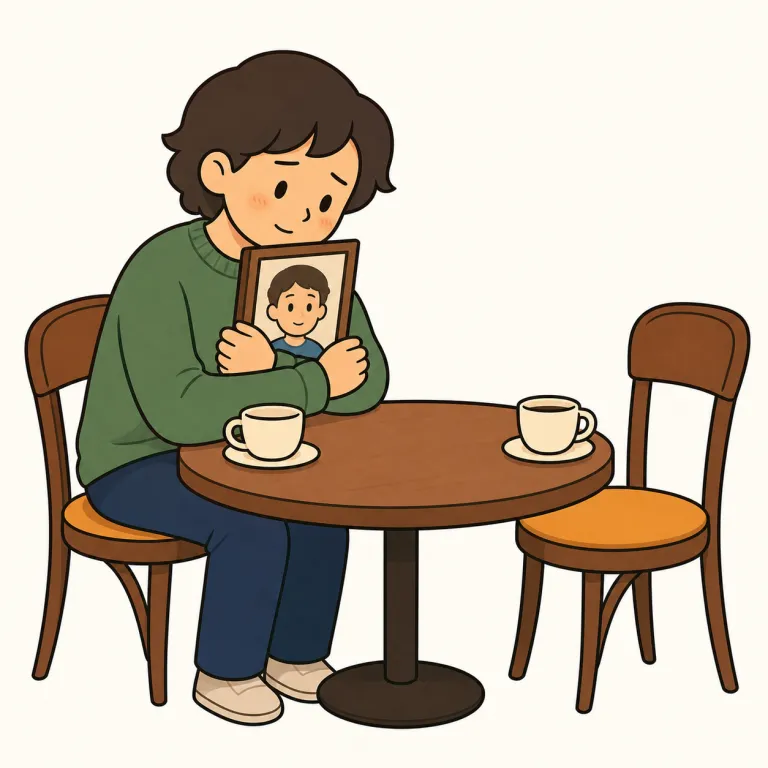 pine（恋しく思う・verb）の覚え方イラスト