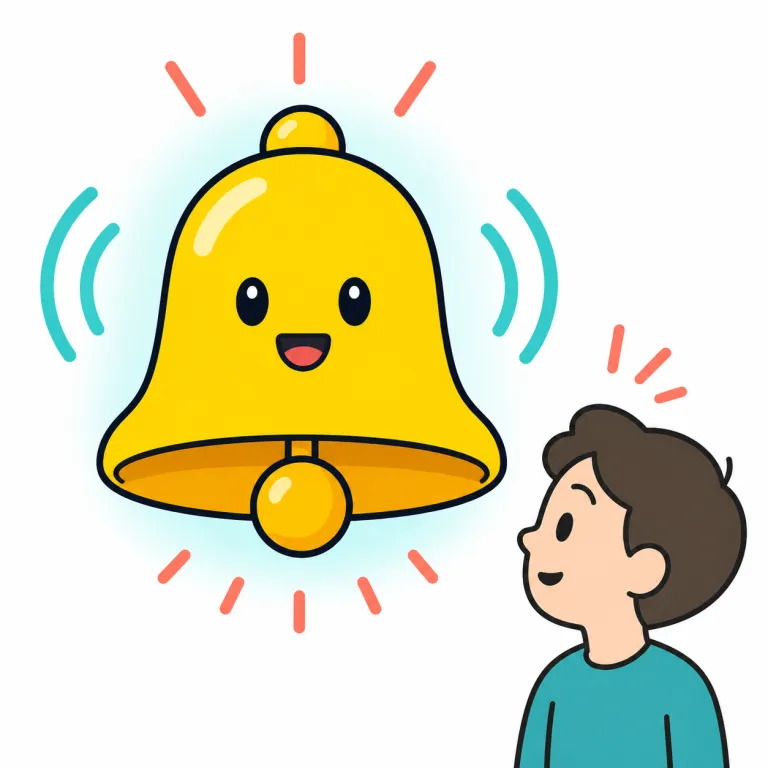 ping（通知・noun）の覚え方イラスト
