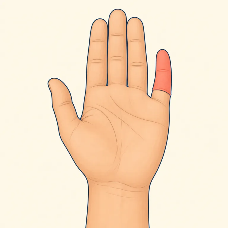 pinkie（小指・名詞）の覚え方イラスト — pinkie は pink「ピンク色」から考えるより、「-ie がつくと小さく親しみのある呼び方になりやすい」と見ると覚えやすい語です