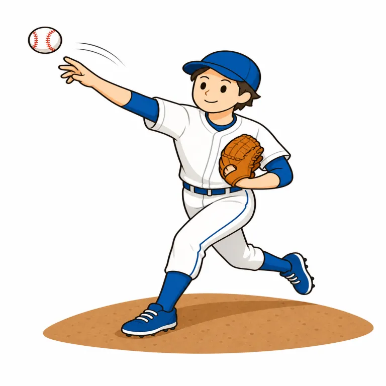 pitch（投球・noun）の覚え方イラスト