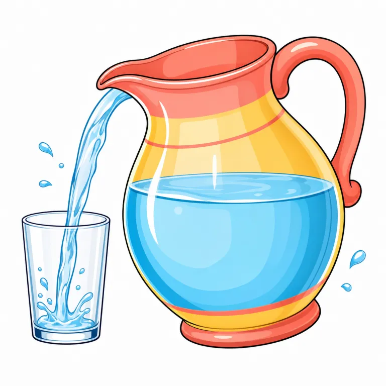 pitcher（水差し・noun）の覚え方イラスト