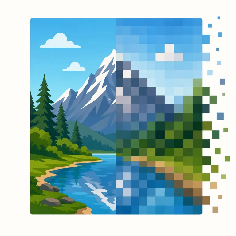 pixelated（ピクセル化された・形容詞）の覚え方イラスト — pixel が分かればかなり覚えやすい語です
