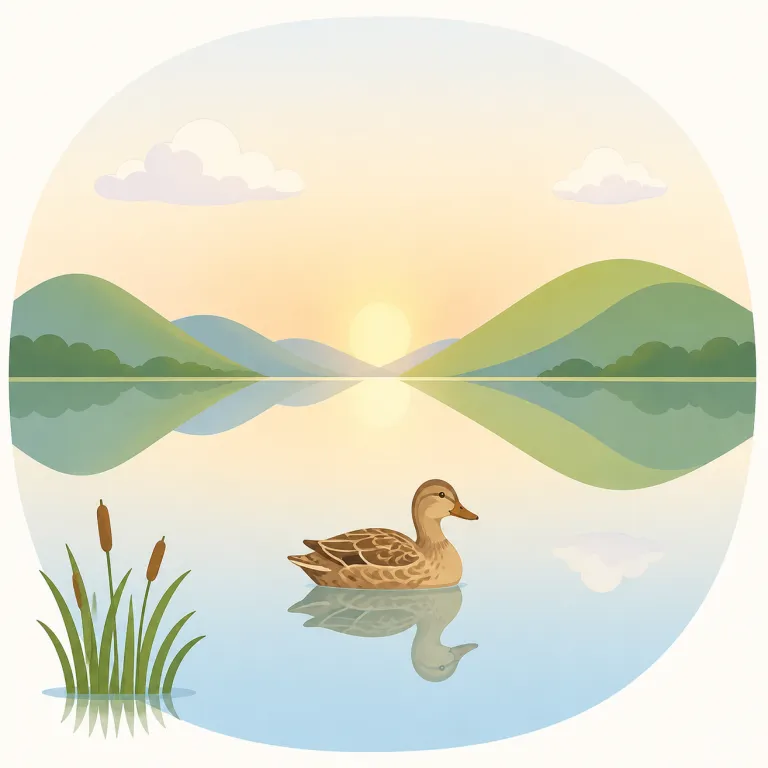 placid（穏やかな・形容詞）の覚え方イラスト — placid は「静かで波立たない」と覚えると残りやすい
