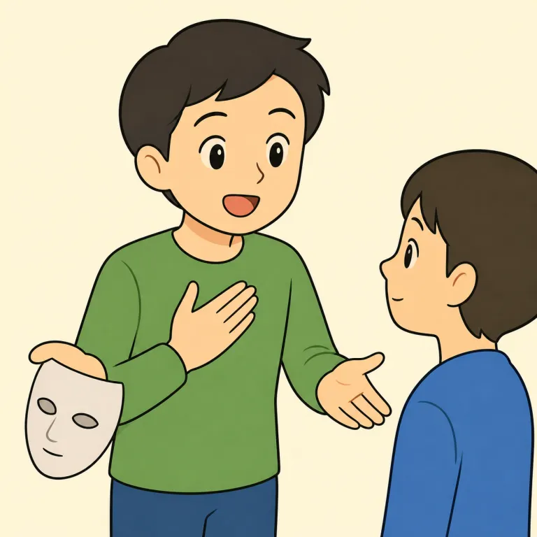 plainly（率直に・adverb）の覚え方イラスト