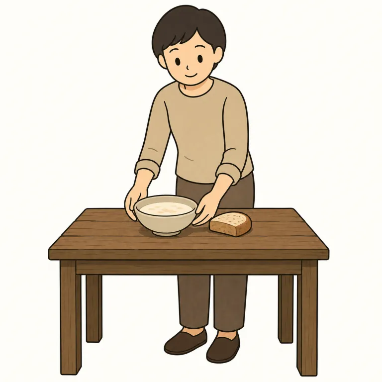 plainly（質素に・adverb）の覚え方イラスト