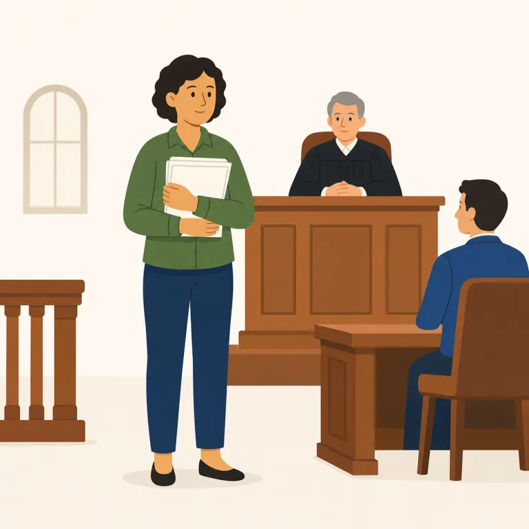 plaintiff（原告・名詞）の覚え方イラスト — plaintiff は defendant（被告）とのセットで覚えるのが最短です