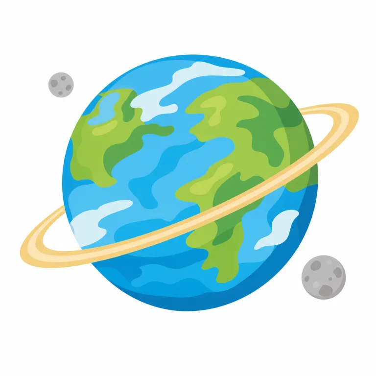 planet（惑星・名詞）の覚え方イラスト — planet は、太陽や恒星の周りを回る大きな天体「惑星」です