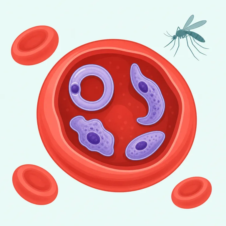 plasmodium（マラリア原虫・名詞）の覚え方イラスト — plasma を知っていると覚えやすい語です