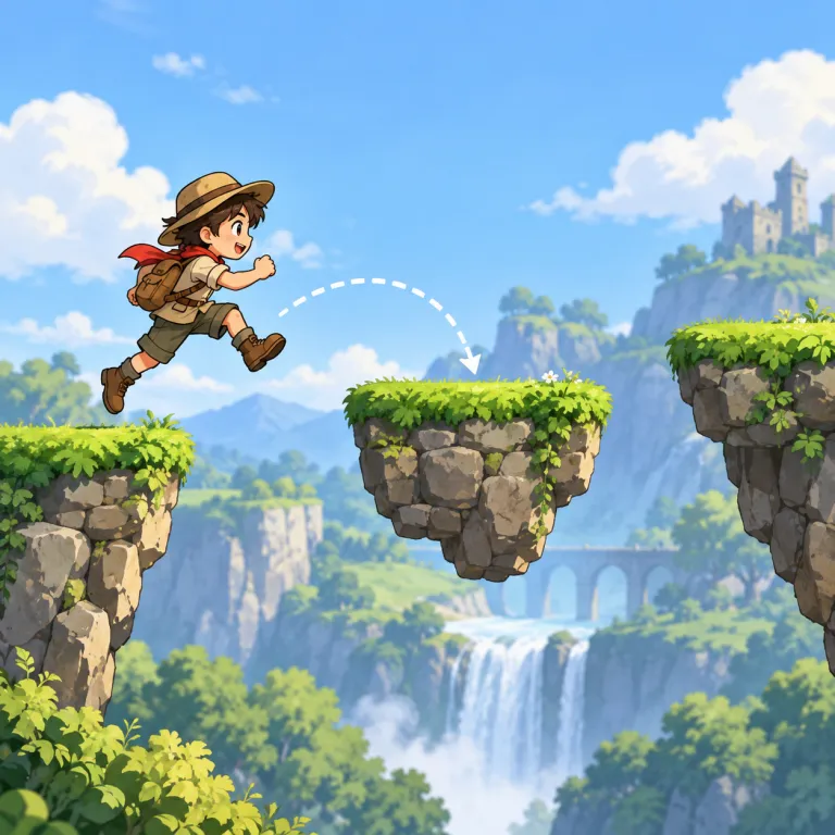 platforming（足場移動・noun）の覚え方イラスト