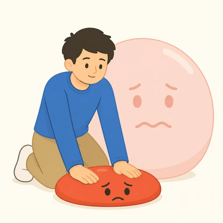 play down（軽視する・句動詞）の覚え方イラスト — play down は、物事の重要性や深刻さを実際より小さく見せ、「軽視する」ときに使います