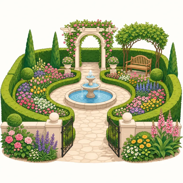 pleasance（遊楽庭園・名詞）の覚え方イラスト — pleasant や pleasure を知っていれば覚えやすい語