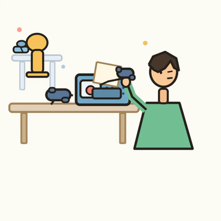 please leave a message（伝言を残してください）の覚え方イラスト — まず「please + 動詞」で丁寧な依頼だと押さえると、文全体の役割がすぐ見えます