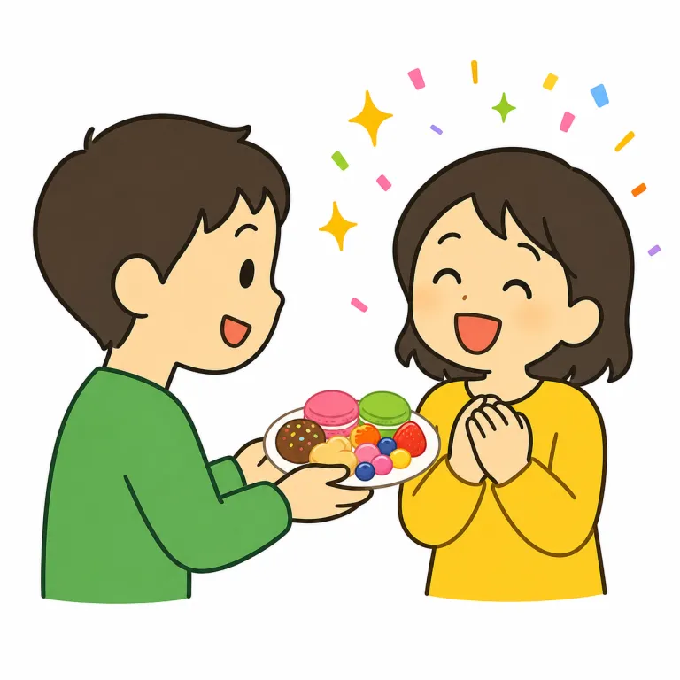 please（喜ばせる、満足させる・verb）の覚え方イラスト