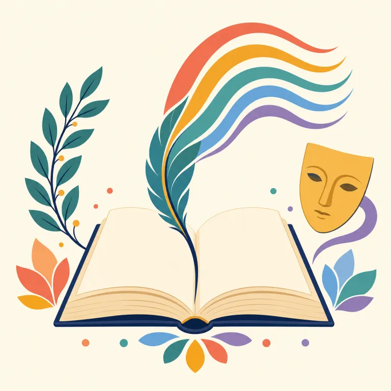 poetics（詩学・名詞）の覚え方イラスト — poet（詩人）, poem（詩）, poetic（詩的な）を知っていれば、その一族だと見抜ける