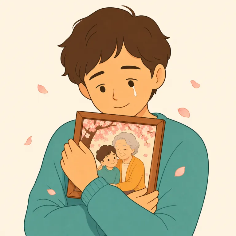 poignant（胸を突く・形容詞）の覚え方イラスト