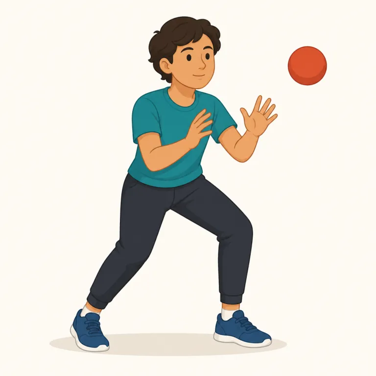 poise（落ち着き・名詞）の覚え方イラスト — poise は内心が静かなだけでなく、周囲から見て姿勢や受け答えが崩れない感じを含みます