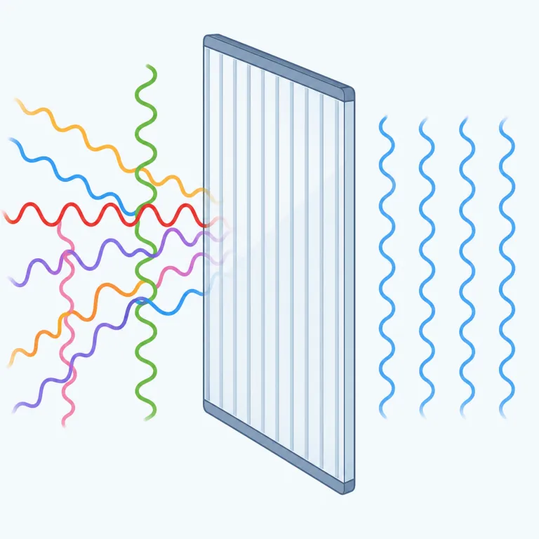 polarization（偏光・noun）の覚え方イラスト