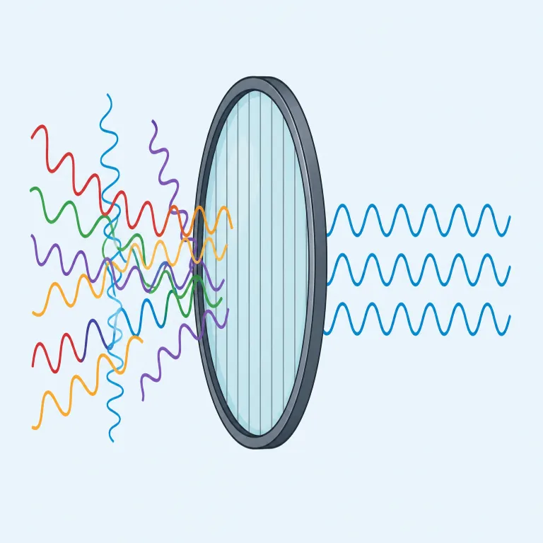 polarizer（偏光子・名詞）の覚え方イラスト — polar を知っていればつかみやすい語です