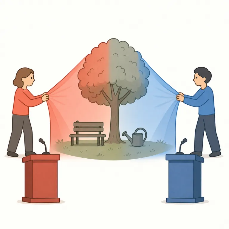 politicize（政治問題にする・動詞）の覚え方イラスト — politicize は politic / political に、動詞を作る -ize が付いた語です