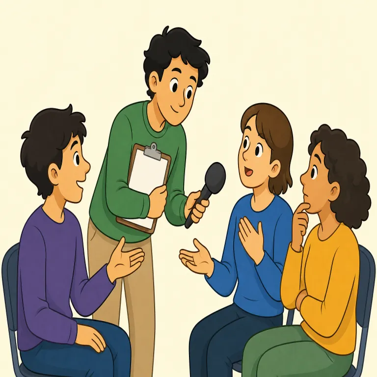poll（（世論などを）調査する、意見を尋ねる・verb）の覚え方イラスト