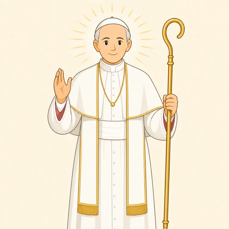 pontiff（ローマ法王・名詞）の覚え方イラスト