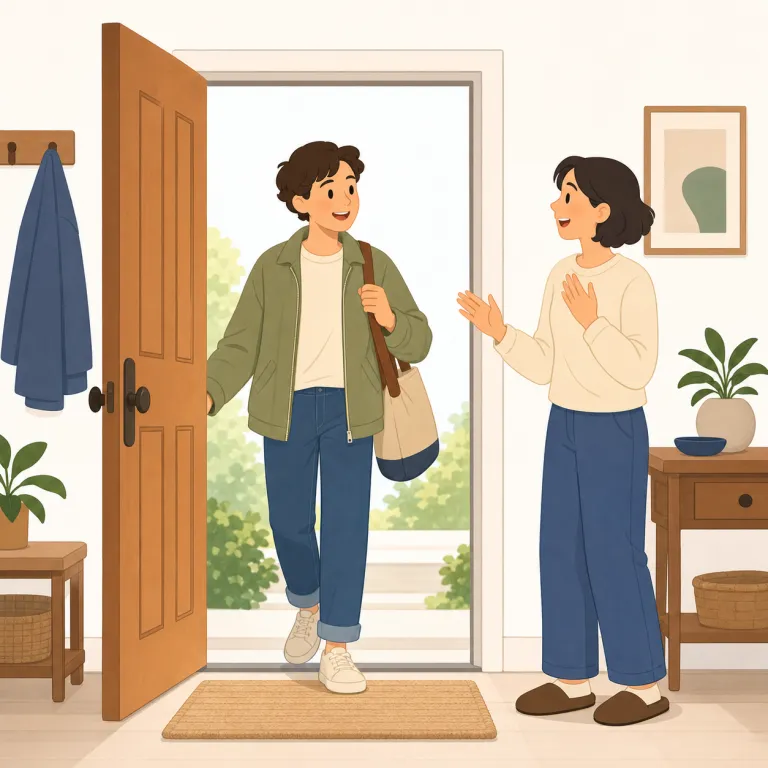 pop in（立ち寄る・句動詞）の覚え方イラスト — まず pop を「急にひょいっと現れる・動く」の感覚で覚えると、pop in は「中にひょいっと入る」→「ちょっと立ち寄る」とつながります