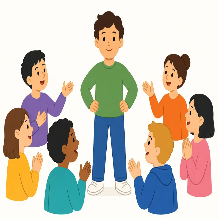popular（人気のある・形容詞）の覚え方イラスト — このエントリの popular は「人気のある」という意味で、人・店・曲・スポーツ・商品などが多くの人に好まれ支持されている状態を表します