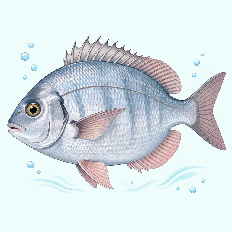 porgy（タイ科の魚・名詞）の覚え方イラスト — このエントリでは porgy を単なる音訳名ではなく、「タイ科の魚」という分類的な説明で覚えます