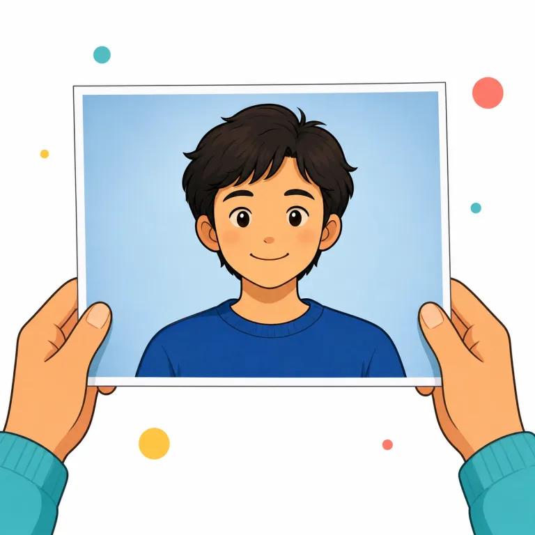 portrait（肖像写真・noun）の覚え方イラスト