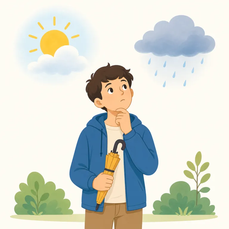 possibly（ひょっとすると・副詞）の覚え方イラスト — possibly は「可能性がある」という possible から来た副詞で、この項目では「ひょっとすると」「ことによると」という不確かな推量を表します