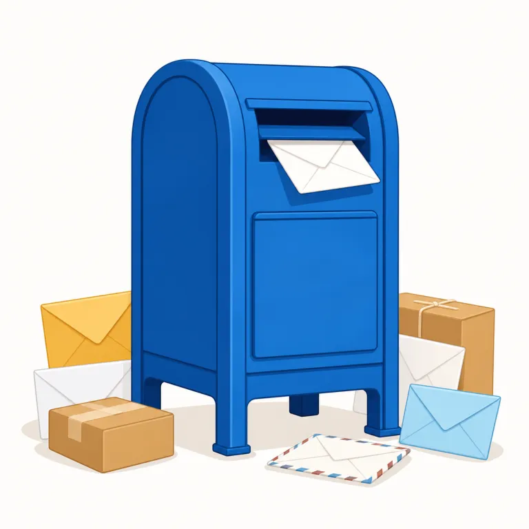 postal（郵便・形容詞）の覚え方イラスト — postal は「post office（郵便局）」「postal code（郵便番号）」「postal service（郵便事業）」のセットで覚えると残りやすい語