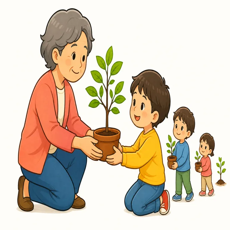 posterity（子孫・noun）の覚え方イラスト