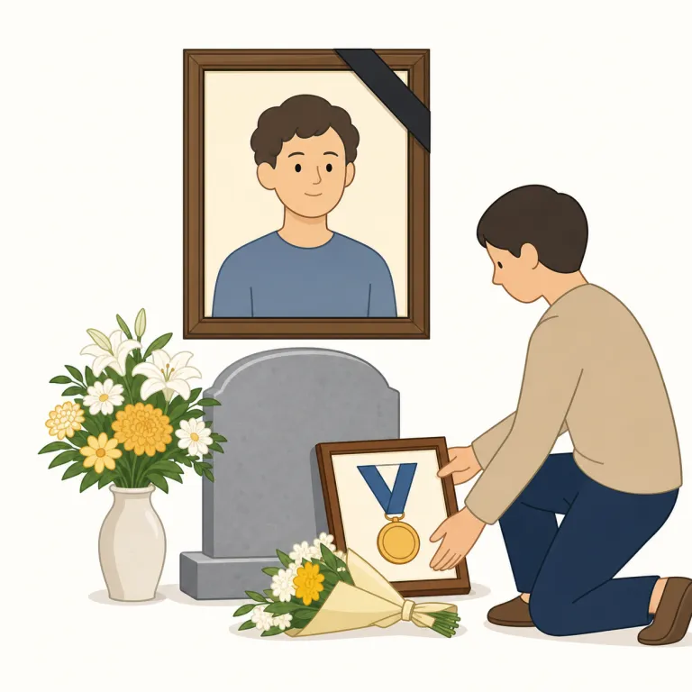 posthumously（死後・副詞）の覚え方イラスト — まず post- を見て「後で」を出せるようにする