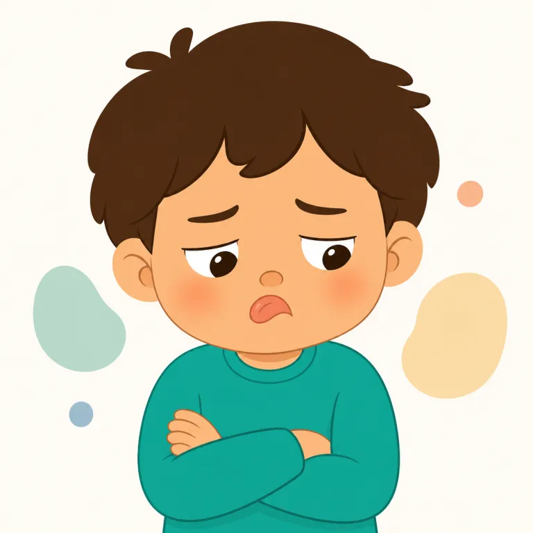 pout（ふくれっ面・noun）の覚え方イラスト