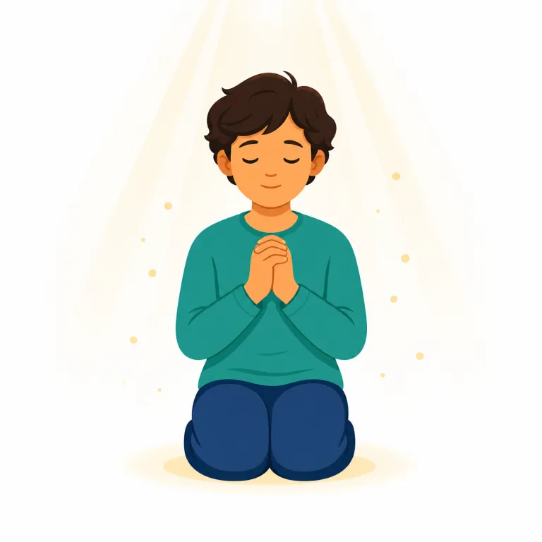 prayer（祈り・名詞）の覚え方イラスト — prayer はまず動詞 pray（祈る）を知っていると覚えやすい名詞形で、「prayすること／その言葉」が prayer