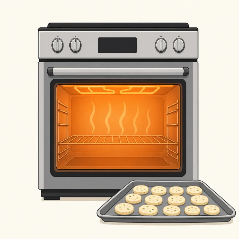 preheat（予熱する・動詞）の覚え方イラスト — pre- は「前もって」、heat はそのまま「熱する」