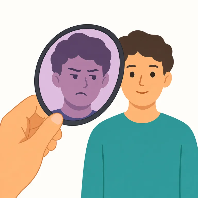 prejudice（偏見・名詞）の覚え方イラスト — これは prejudice の「先入観」という広い意味ではなく、人や集団に対して根拠なく不公平、特に否定的に見る「偏見」の意味です