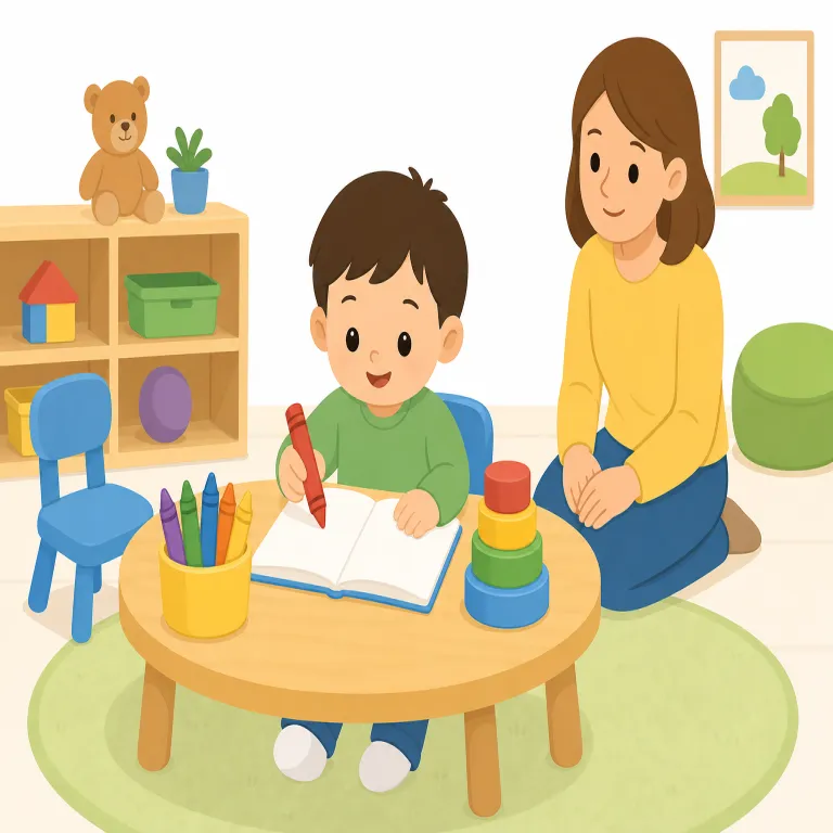 prekindergarten（就学前教育・プレ幼稚園・名詞）の覚え方イラスト — pre- は preview, prepay, prewar などの「前もって」「前の」を表すおなじみの接頭辞