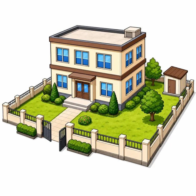 premise（建物、敷地・noun）の覚え方イラスト
