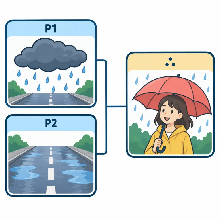 premises（前提・noun）の覚え方イラスト