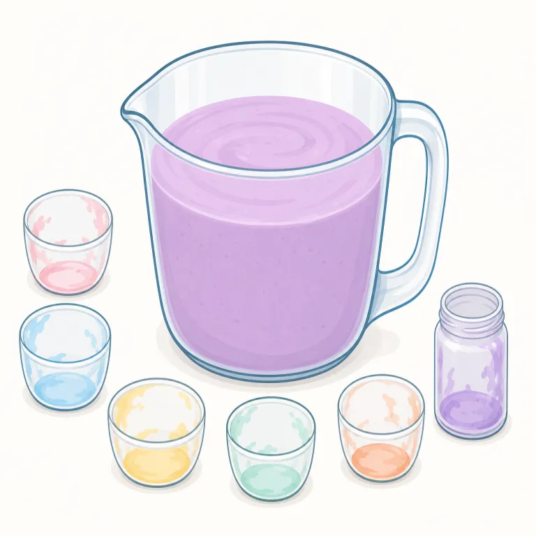 premixed（あらかじめ混合された・形容詞）の覚え方イラスト — pre- は「前もって」、mixed は mix「混ぜる」の過去分詞と見ると、premixed はそのまま「使う前にもう混ぜてある」と取れます