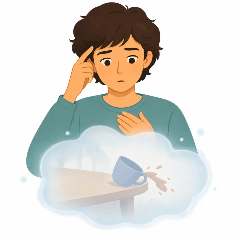 premonition（予感・名詞）の覚え方イラスト — pre- は preview / predict と同じく「前もって」