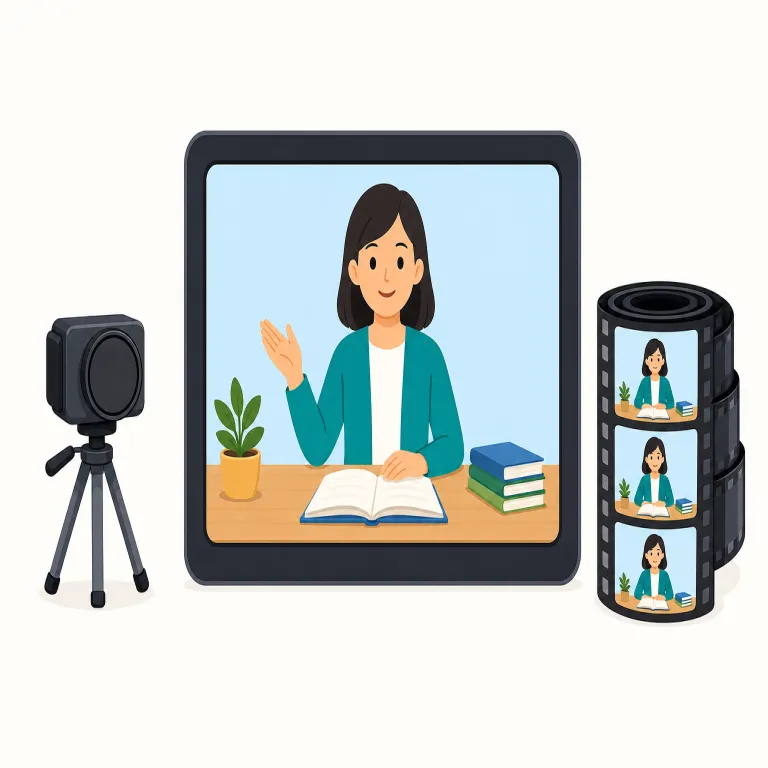 prerecorded（事前に録音された・形容詞）の覚え方イラスト — この意味では、recorded を「録音された」と取り、pre- を付けて「前もって録音してある」と考える