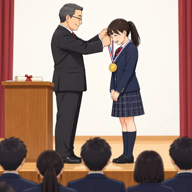 presentation（贈呈・noun）の覚え方イラスト